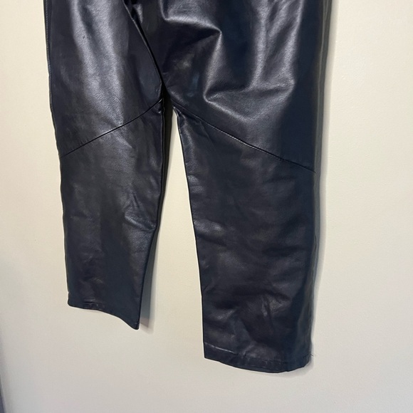 Vintage 90’s Pull on 100% Leather Pants - Picture 9 of 12